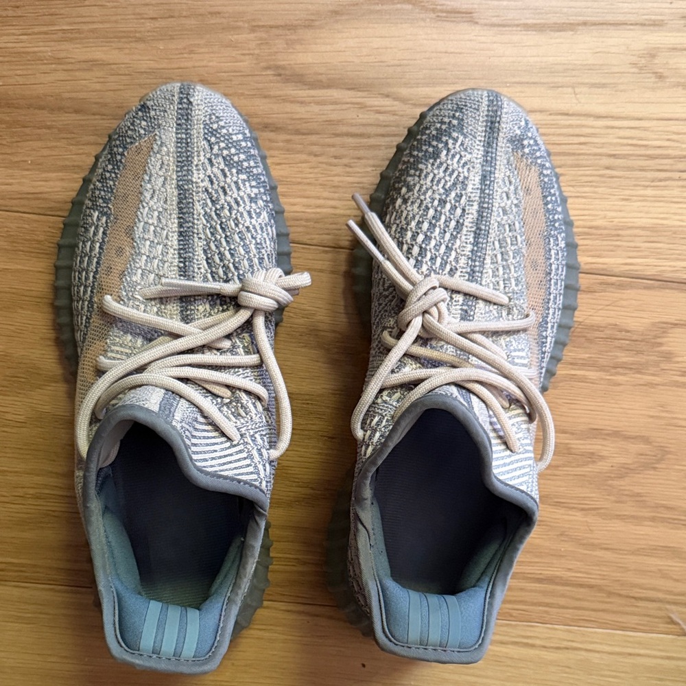 yeezy 350 Gray and Tan Sneakers